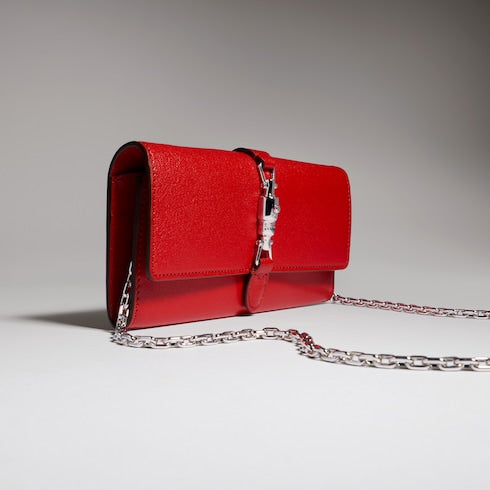 Gucci Jackie wallet on chain - red leather