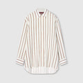 Web silk jacquard shirt - white