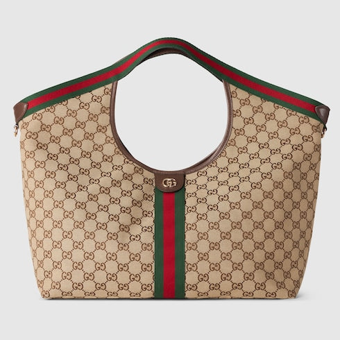 Gucci Giglio large tote bag - beige and brown GG canvas