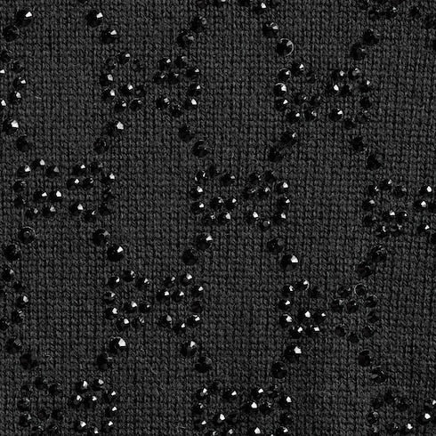 Fine wool GG crystal cardigan - black