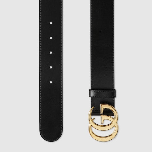 Flat Marmont belt - black soft leather