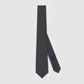 GG silk jacquard tie - black