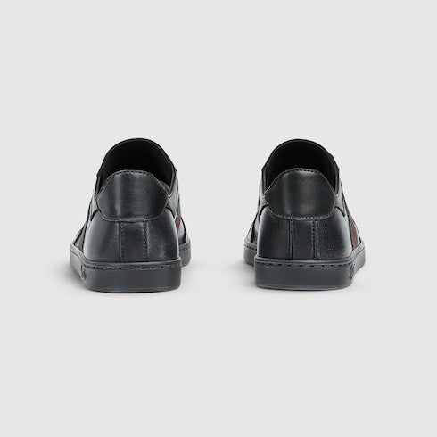 Women's Stretch low-top sneaker - black leather