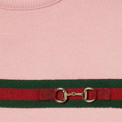 Baby cotton sweatshirt with Web - pink