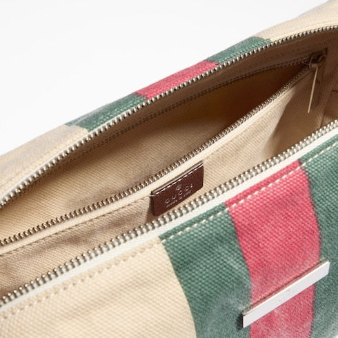 Positano small pouch - ivory canvas