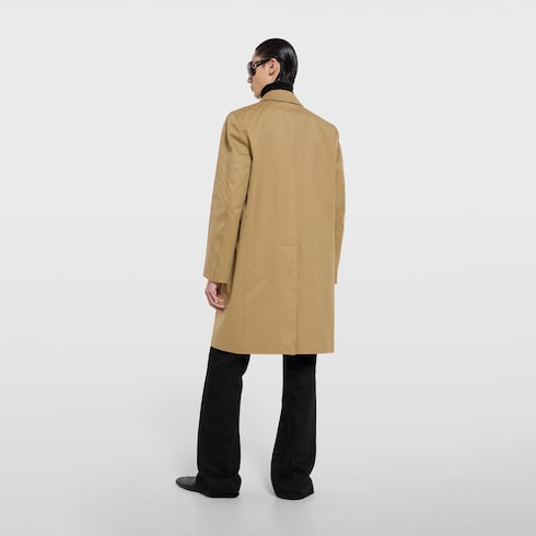 GG cotton gabardine coat - beige