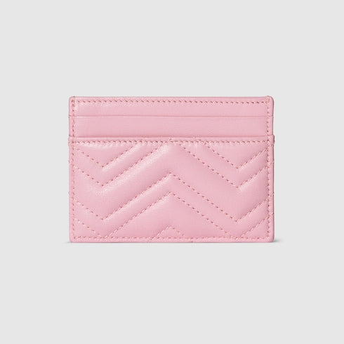 GG Marmont card case - light pink leather