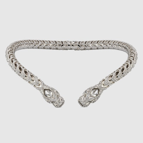Dionysus collar necklace - palladium-toned brass
