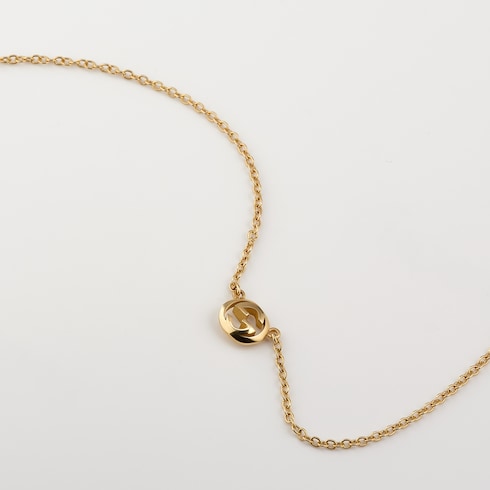 Gucci Interlocking 18k pendant necklace - 18k yellow gold