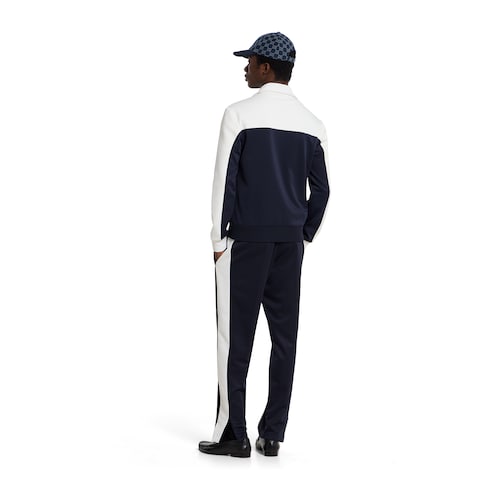 Technical jersey sportswear pants - blue and white