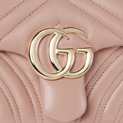 GG Marmont small shoulder bag - pink beige leather