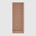 GG wool scarf - brown