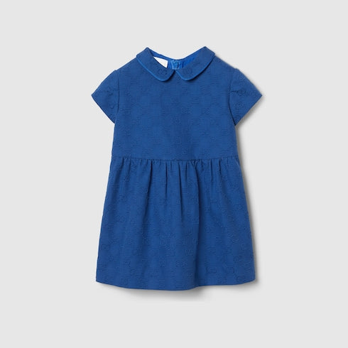 Baby GG cotton dress - blue