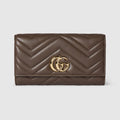 GG Marmont continental wallet - dark taupe leather