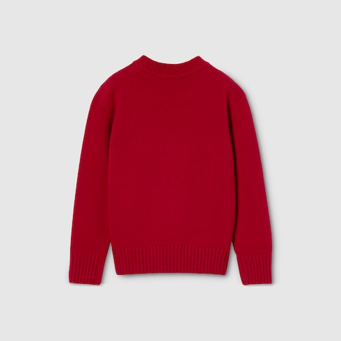 Children's wool sweater - red