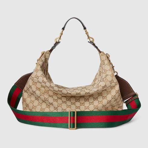 Brera medium crossbody bag - sand and brown GG canvas