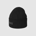 Wool hat with logo - black