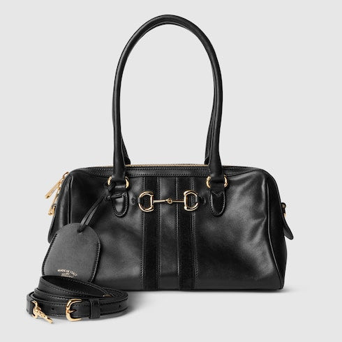 Borsetto medium boston bag - black leather