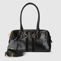 Borsetto medium boston bag - black leather