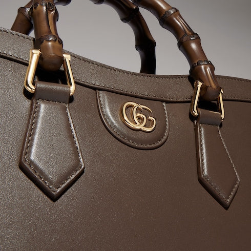 Gucci Diana medium tote bag - dark taupe leather