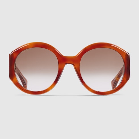 Round frame sunglasses - light brown tortoiseshell