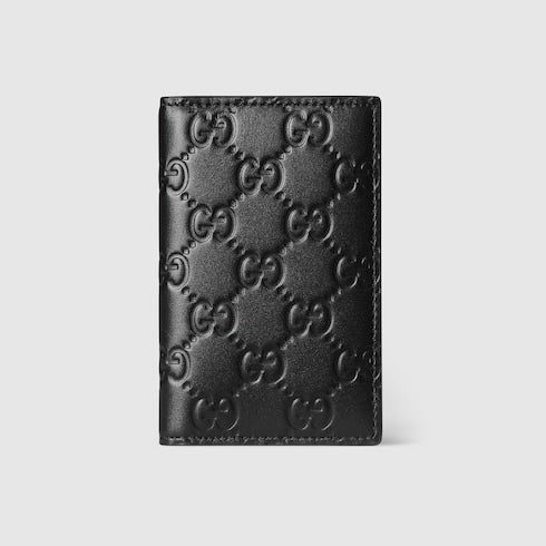 GG Emblem card case - black GG leather