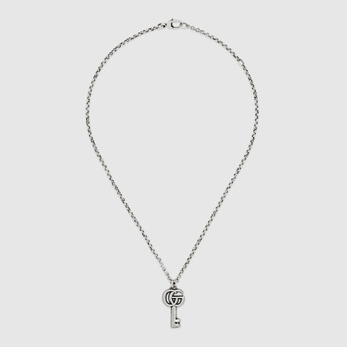 Double G Key Necklace - 925 Sterling Silver