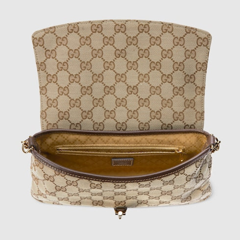 Gucci Aperitivo medium shoulder bag - sand and brown GG canvas