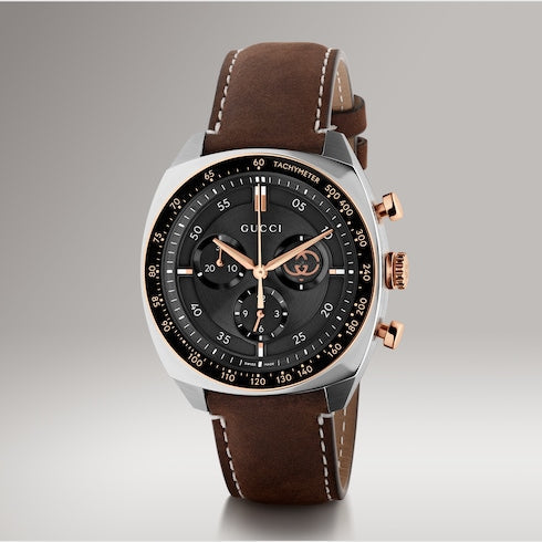 Gucci Interlocking watch, 41mm - brown leather