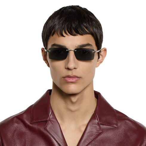 Rectangular frame sunglasses - light gold