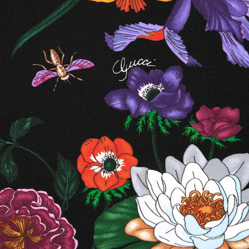 Printed sparkling jersey turtleneck - multicolor