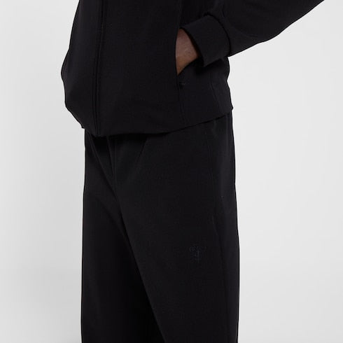 Stretch nylon sportswear pants - black
