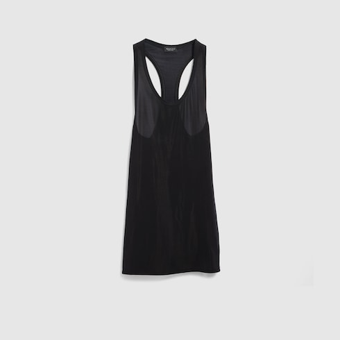 Crêpe jersey dress - black