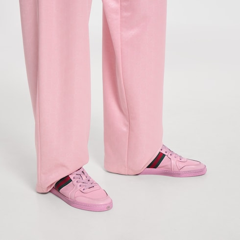 Women's Stretch low-top sneaker - pink leather