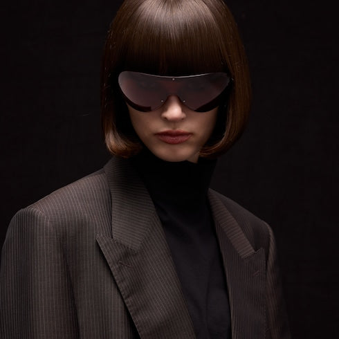 Mask frame sunglasses - brown