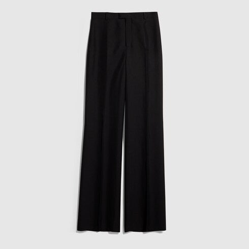 Linen blend pants - black