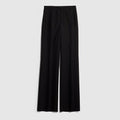 Linen blend pants - black