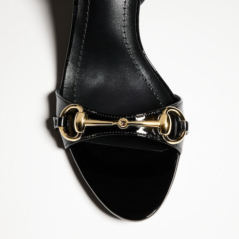 Women's Donna wedge sandal - black patent leather