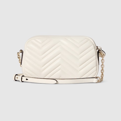 GG Marmont small camera bag - white leather
