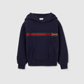 Children's cotton sweatshirt with Web - dark blue