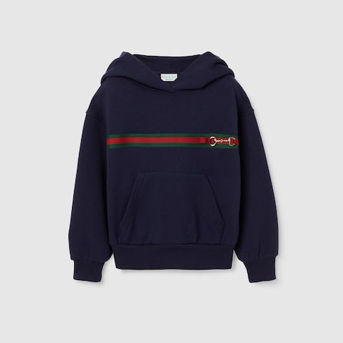 Children's cotton sweatshirt with Web - dark blue