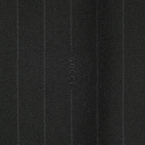 Pinstripe Gucci wool jacquard pants - black