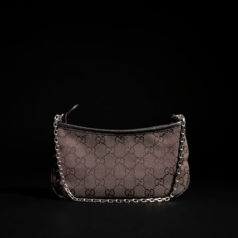 Gossip small shoulder bag - dark brown GG canvas