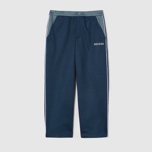 Children's technical jersey pants - dark blue and blue