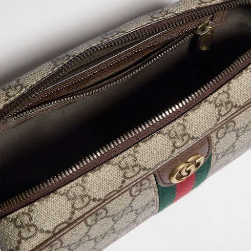 Gucci Savoy small toiletry case - beige and ebony Supreme