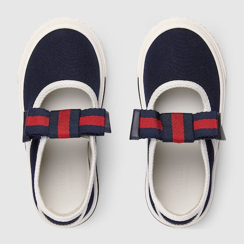 Toddler sneakers with Web - dark blue canvas
