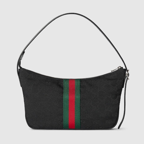 Lunetta small crossbody bag - black GG canvas