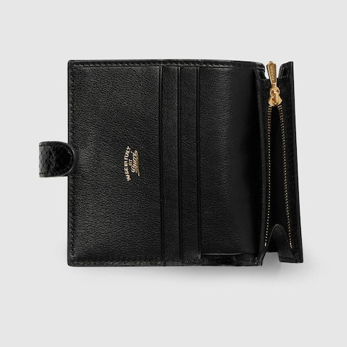 Gucci Jackie python medium wallet - black