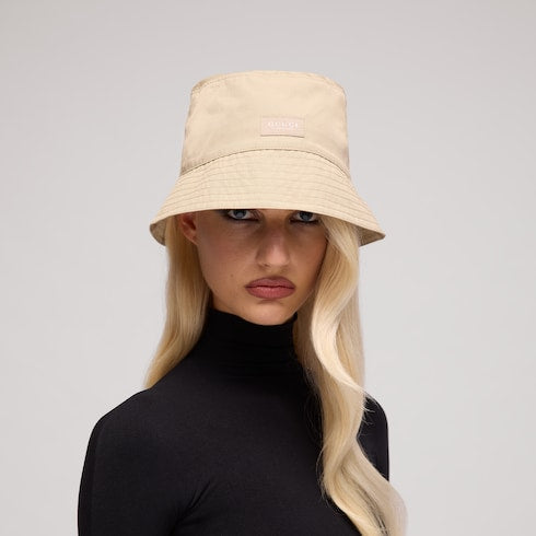 Cotton canvas bucket hat - sand