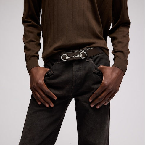 Gucci Horsebit 1955 belt - dark brown leather